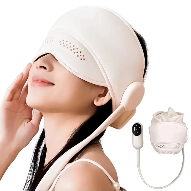 Graphene Heating Head Massager With Air Pressure And Eye Hot Compress For Relaxation And Sleep Supp 0