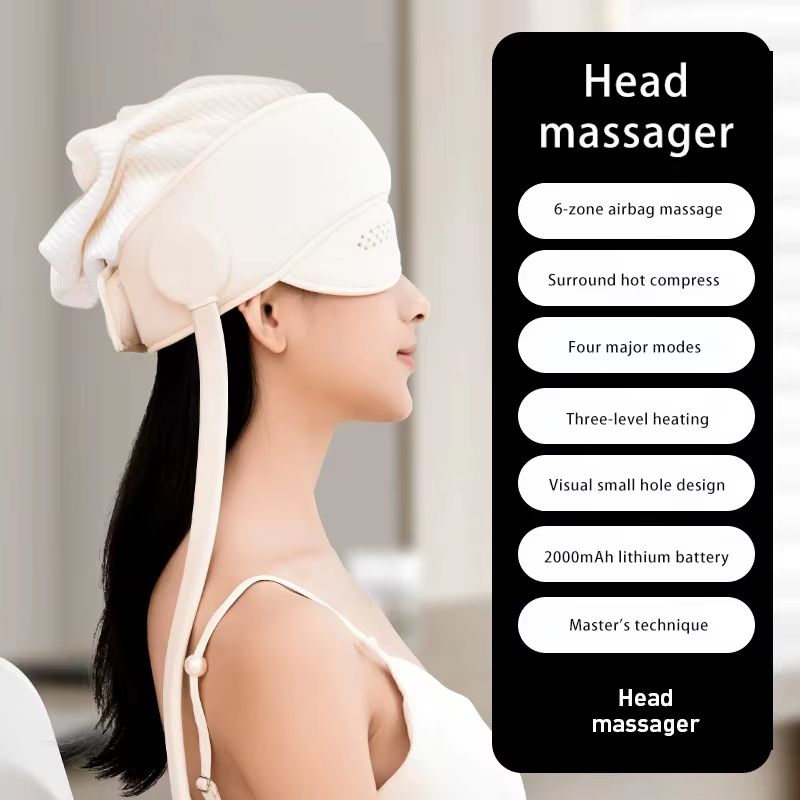 Graphene Heating Head Massager With Air Pressure And Eye Hot Compress For Relaxation And Sleep Supp 6