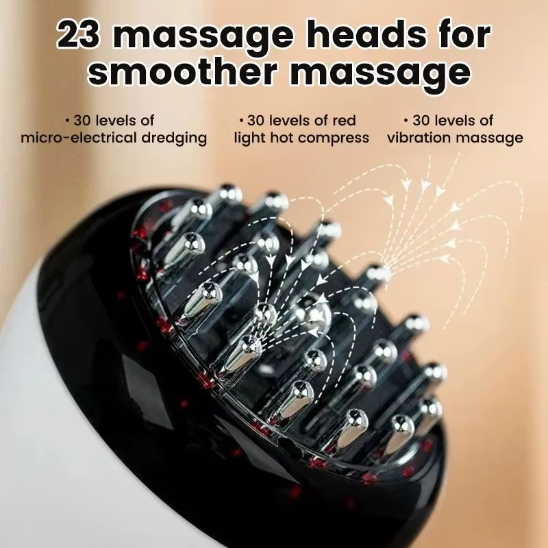 Electric Meridian Gua Sha Body Massager With Microcurrent Vibrate Hot Compress Therapy 1