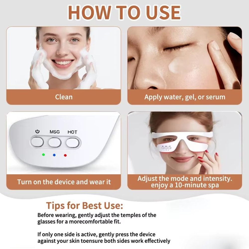 3D EMS Eye Massager For AntiAging Dark Circle Eye Fatigue Relief 1
