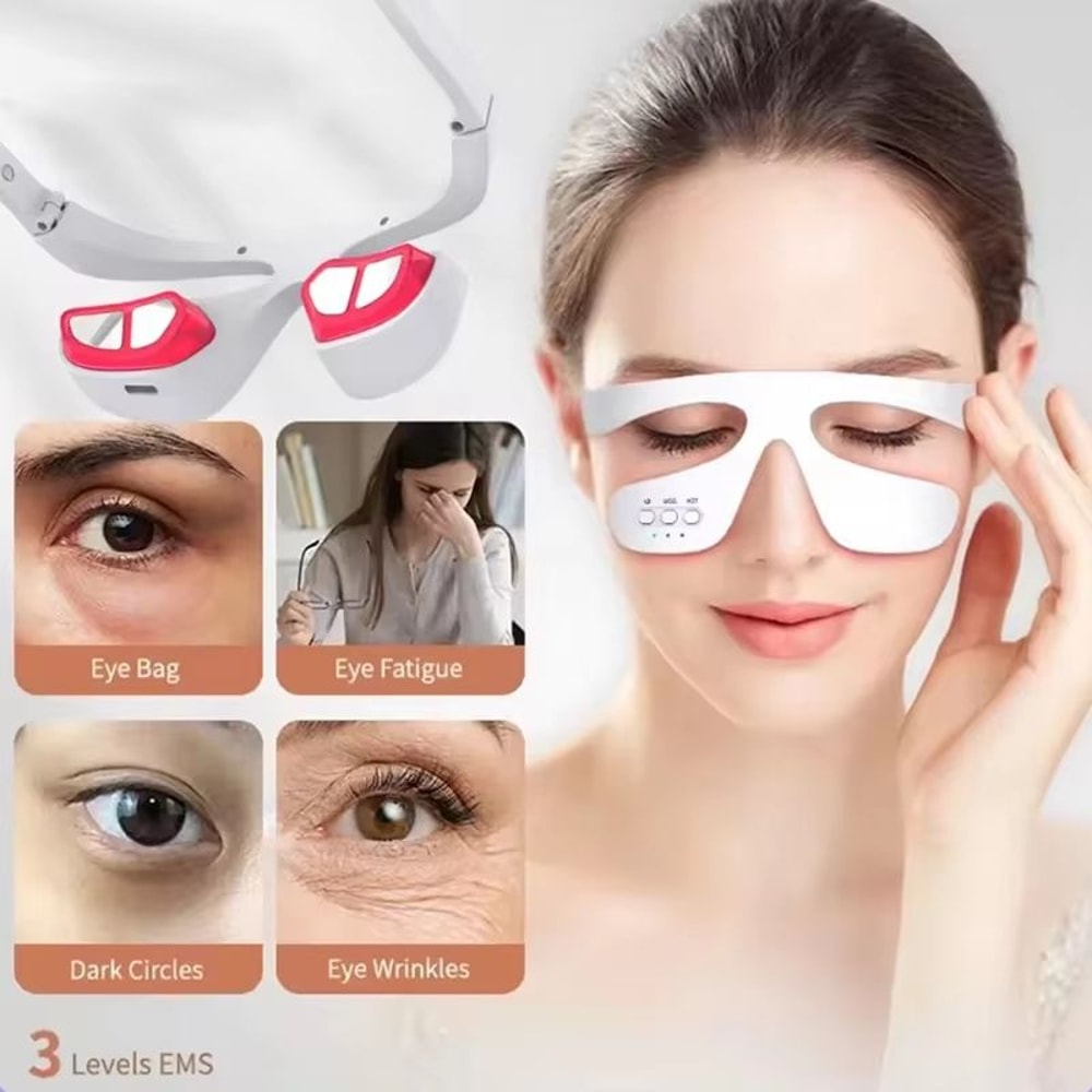3D EMS Eye Massager For AntiAging Dark Circle Eye Fatigue Relief 3