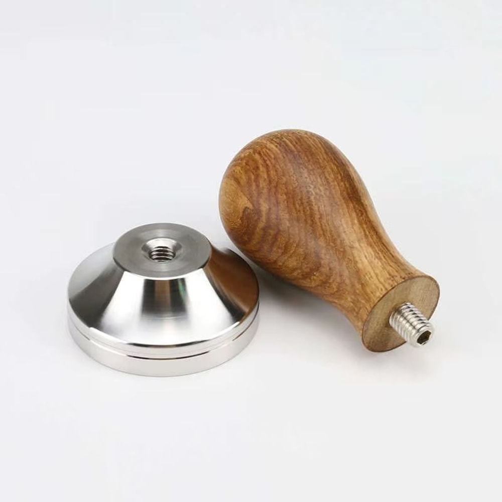 Premium Adjustable Coffee Tamper With Wooden Handle Stainless Steel Base 201in209in224in230in 10