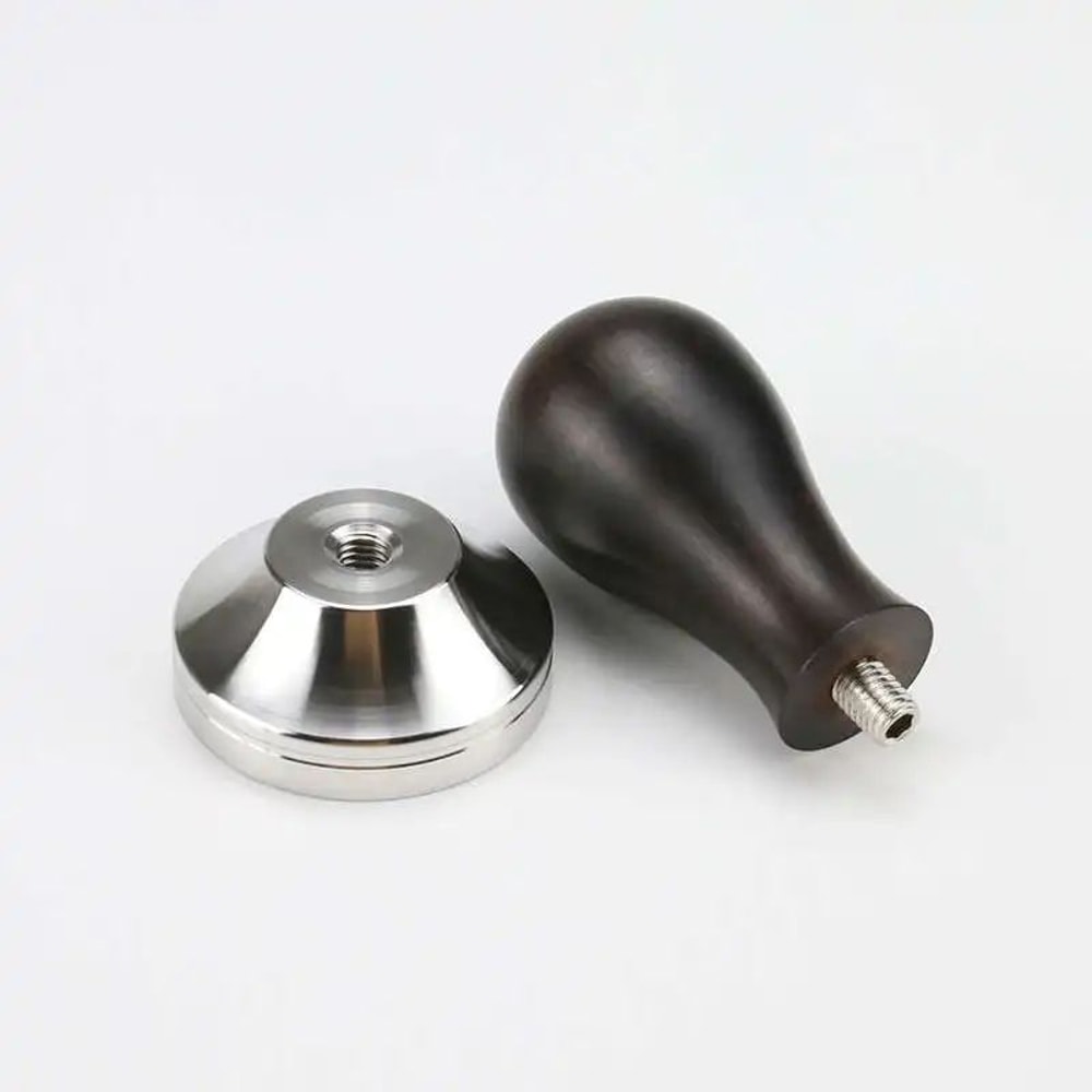 Premium Adjustable Coffee Tamper With Wooden Handle Stainless Steel Base 201in209in224in230in 3