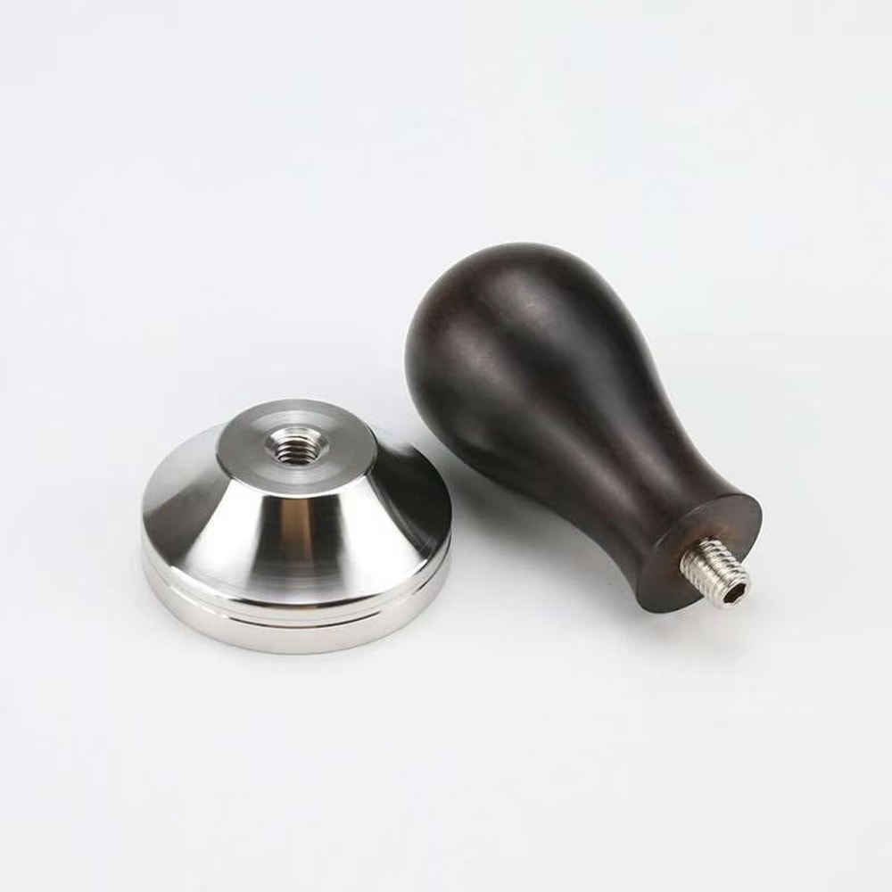 Premium Adjustable Coffee Tamper With Wooden Handle Stainless Steel Base 201in209in224in230in 8