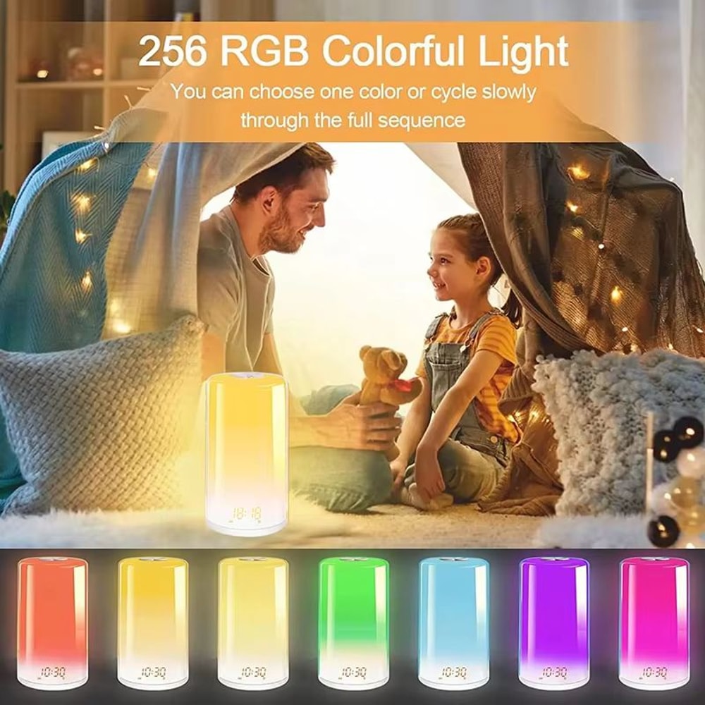 Sunrise Alarm Clock With Wake Up Light Natural Sounds Touch Control 2