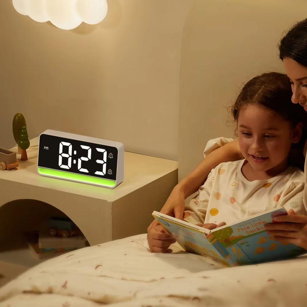 LED Digital Alarm Clock With Color Changing Night Light And EasyRead Display 4