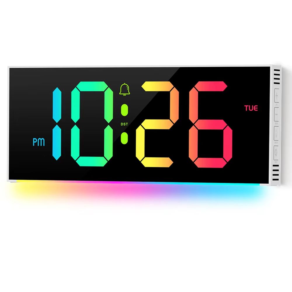 Large Digital LED Wall And Table Clock With Remote Control Night Light And Mood Lighting 7