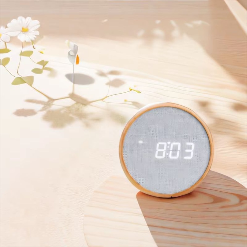 Wooden Digital Alarm Clock Silent Table Clock For Bedroom And Office 0