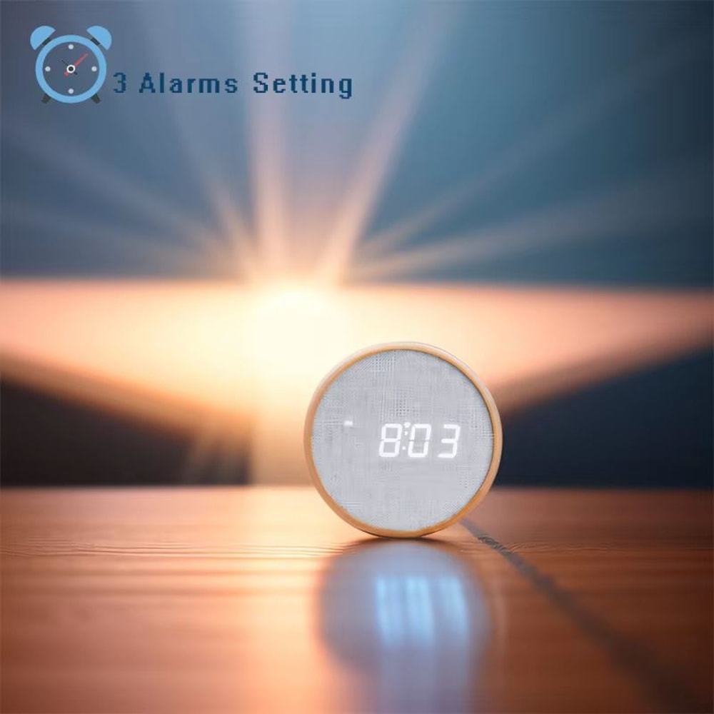 Wooden Digital Alarm Clock Silent Table Clock For Bedroom And Office 2