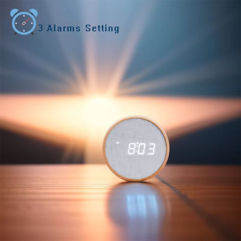 Wooden Digital Alarm Clock Silent Table Clock For Bedroom And Office 2