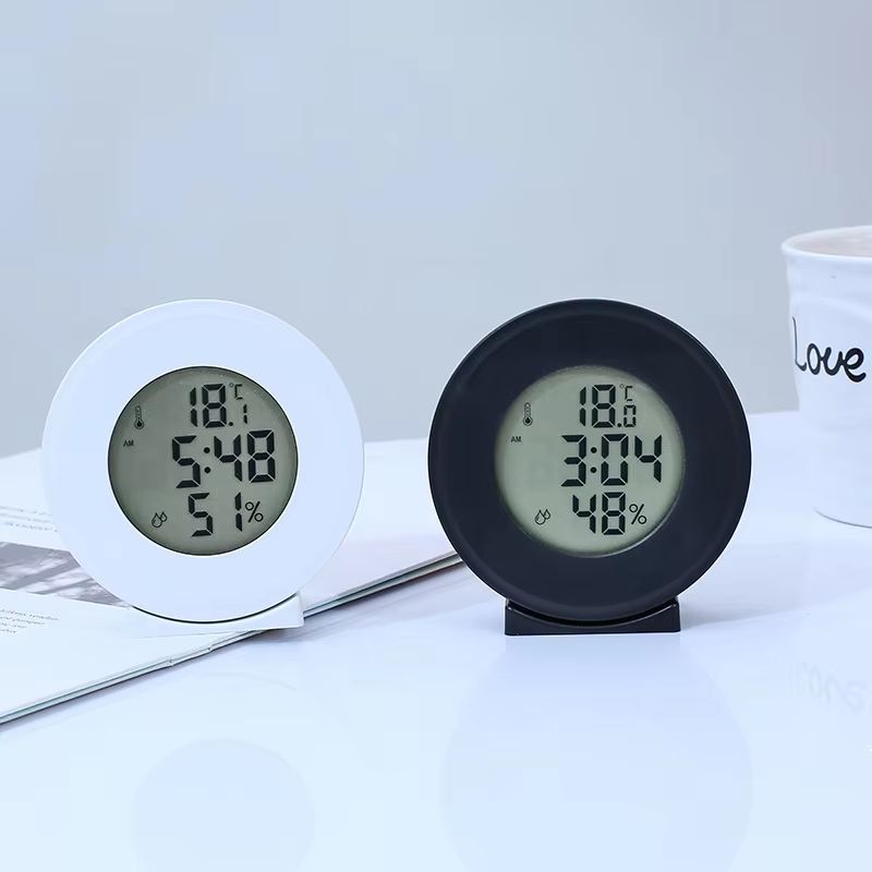 Digital LCD Travel Alarm Clock With Temperature And Hygrometer For Desk Or Wall 3