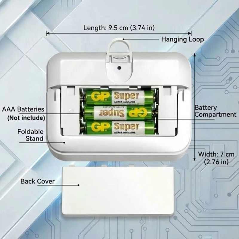 Digital Alarm Clock With CountdownCountUp Timer And Magnetic Back For Wall Or Desk 5