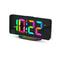 Digital Alarm Clock With Dimmable RGB Atmosphere Night Light USB Charger And Week Display 0