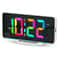 Digital Alarm Clock With Dimmable RGB Atmosphere Night Light USB Charger And Week Display 6