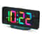 Digital Alarm Clock With Dimmable RGB Atmosphere Night Light USB Charger And Week Display 7