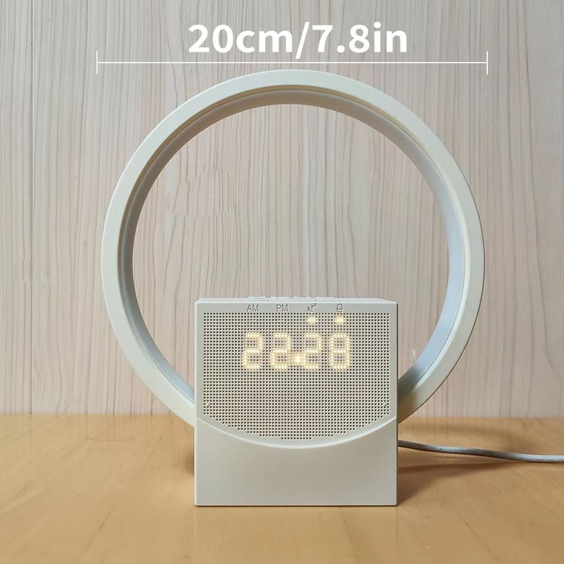 Sunrise Simulation Alarm Clock With Bluetooth Speaker White Noise LED Night Light For Bedroom And H 5