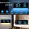 LED Wall Clock And Digital Alarm Clock With Remote Control Night Light And Mood Lighting For Home O 1