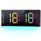 LED Wall Clock And Digital Alarm Clock With Remote Control Night Light And Mood Lighting For Home O 6