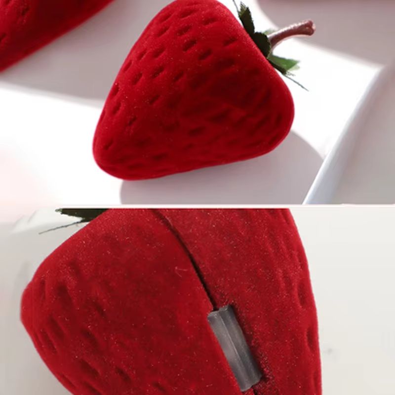 Cute Strawberry Ring Box For Jewelry Display And Storage 4