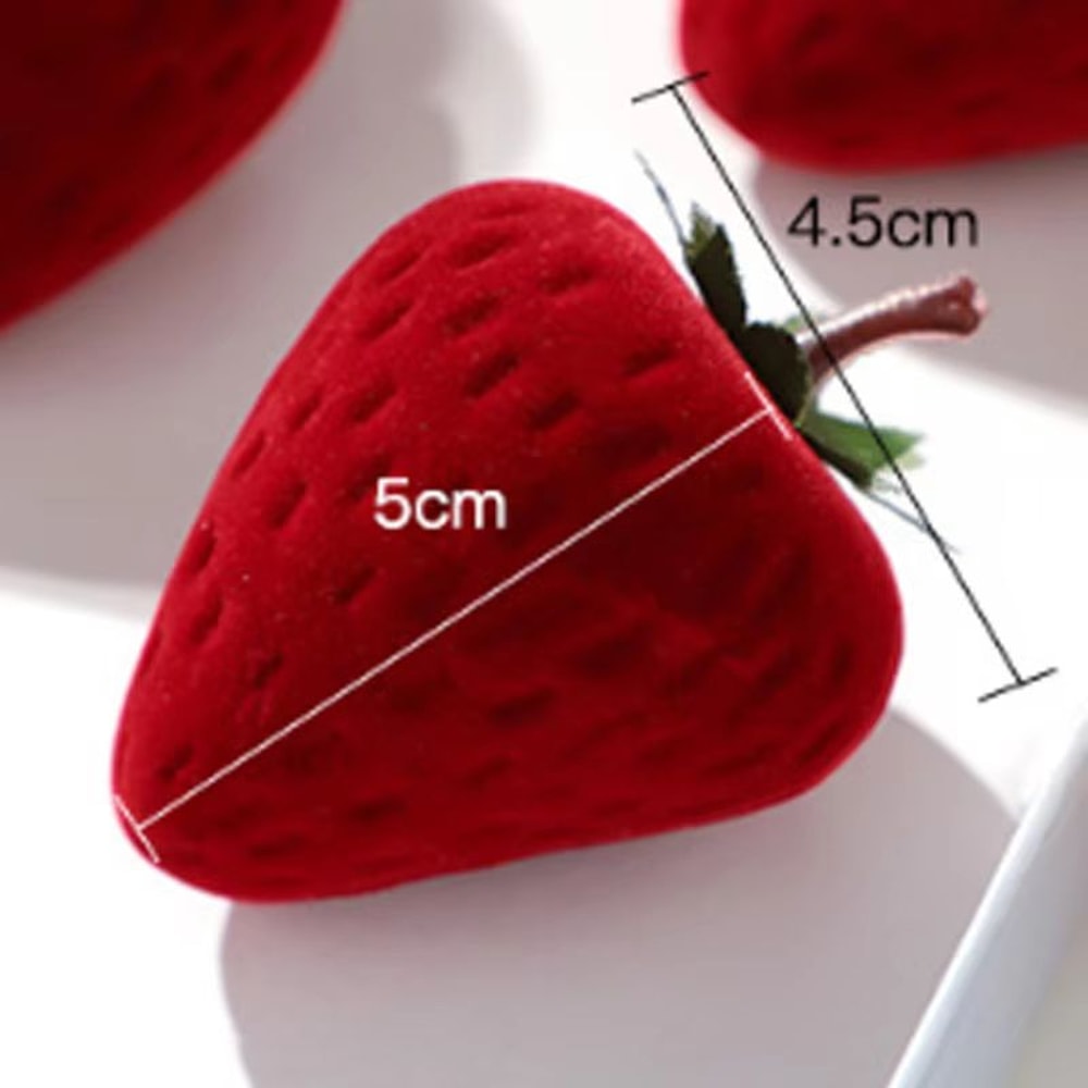 Cute Strawberry Ring Box For Jewelry Display And Storage 5