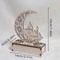 Eid Mubarak LED Light Star And Moon Pendant Wooden Candle Light For Ramadan Home Decor 8