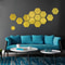 12Pcs Hexagon Acrylic Mirror 3D Wall Sticker For Living Room And Home Decoration 0