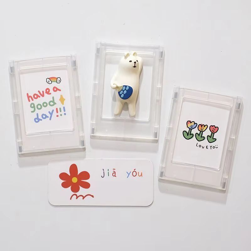 3Inch Acrylic Magnet Photo Frame For Refrigerator Or Display Stand 2