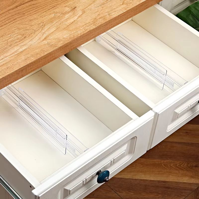 Adjustable Transparent Drawer Dividers For Kitchen Office Makeup And More 1