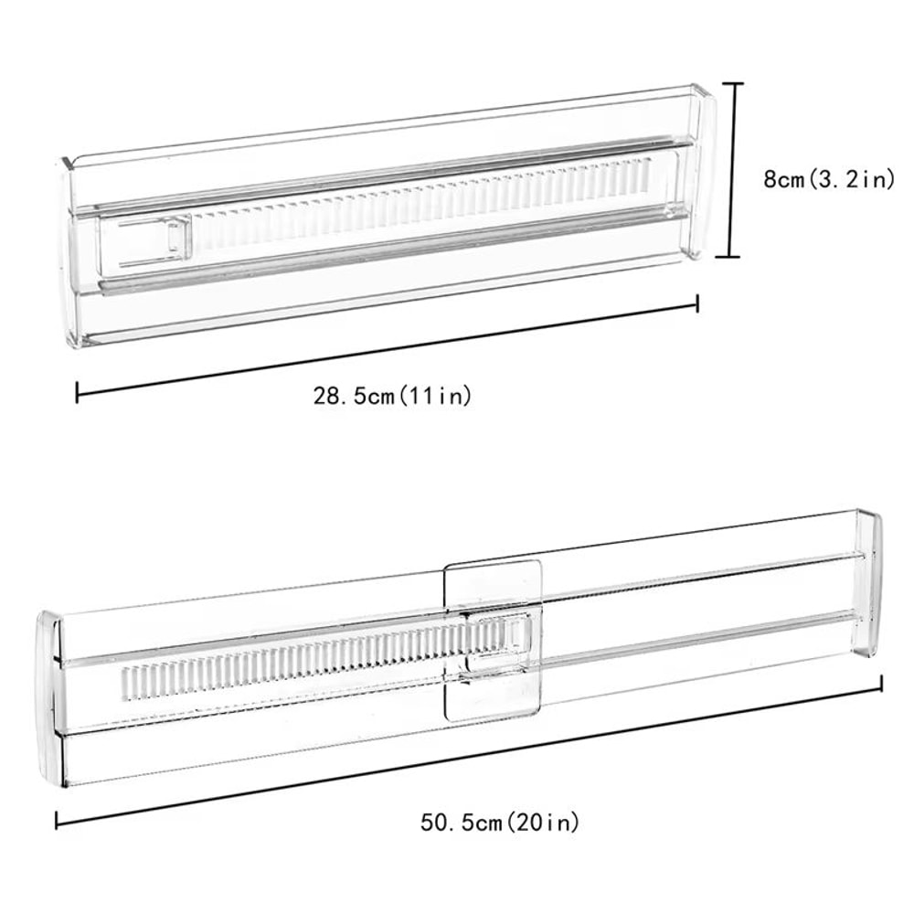 Adjustable Transparent Drawer Dividers For Kitchen Office Makeup And More 5