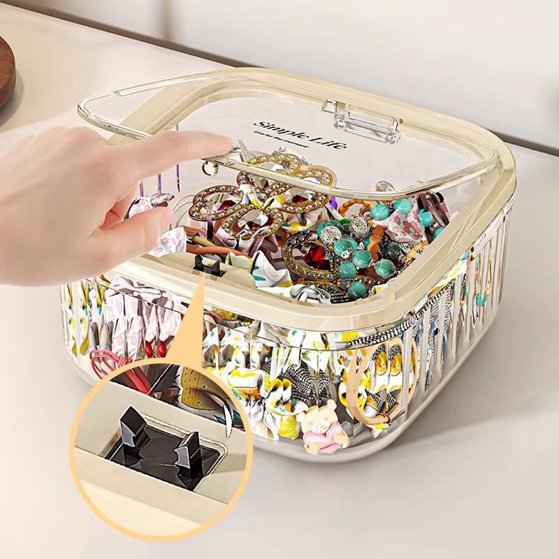 ML Desktop Storage Box With Popup Lid For Hair Accessories Jewelry And More 1