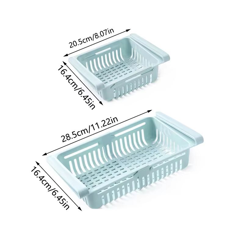 Adjustable Stretchable Refrigerator Storage Basket For Organizing Food And Drinks 5