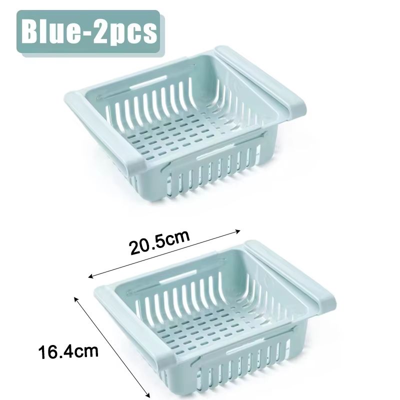 Adjustable Stretchable Refrigerator Storage Basket For Organizing Food And Drinks 6