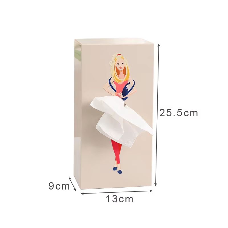 Creative Puffy Skirt Girl Tissue Box Funny Desktop Tissue Storage Holder 6