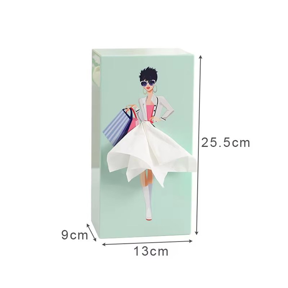 Creative Puffy Skirt Girl Tissue Box Funny Desktop Tissue Storage Holder 8