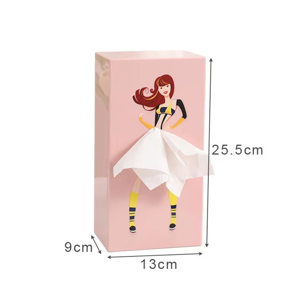 Creative Puffy Skirt Girl Tissue Box Funny Desktop Tissue Storage Holder 10