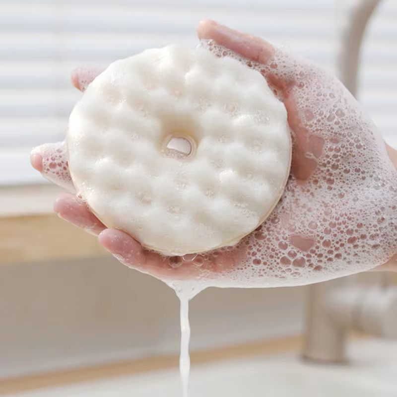 DoubleSided Suction Cup Dishwashing Sponge Brush For Efficient Kitchen Cleaning 0