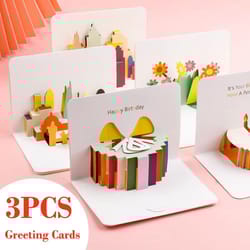 3d pop-up birthday & celebration greeting cards with envelopes