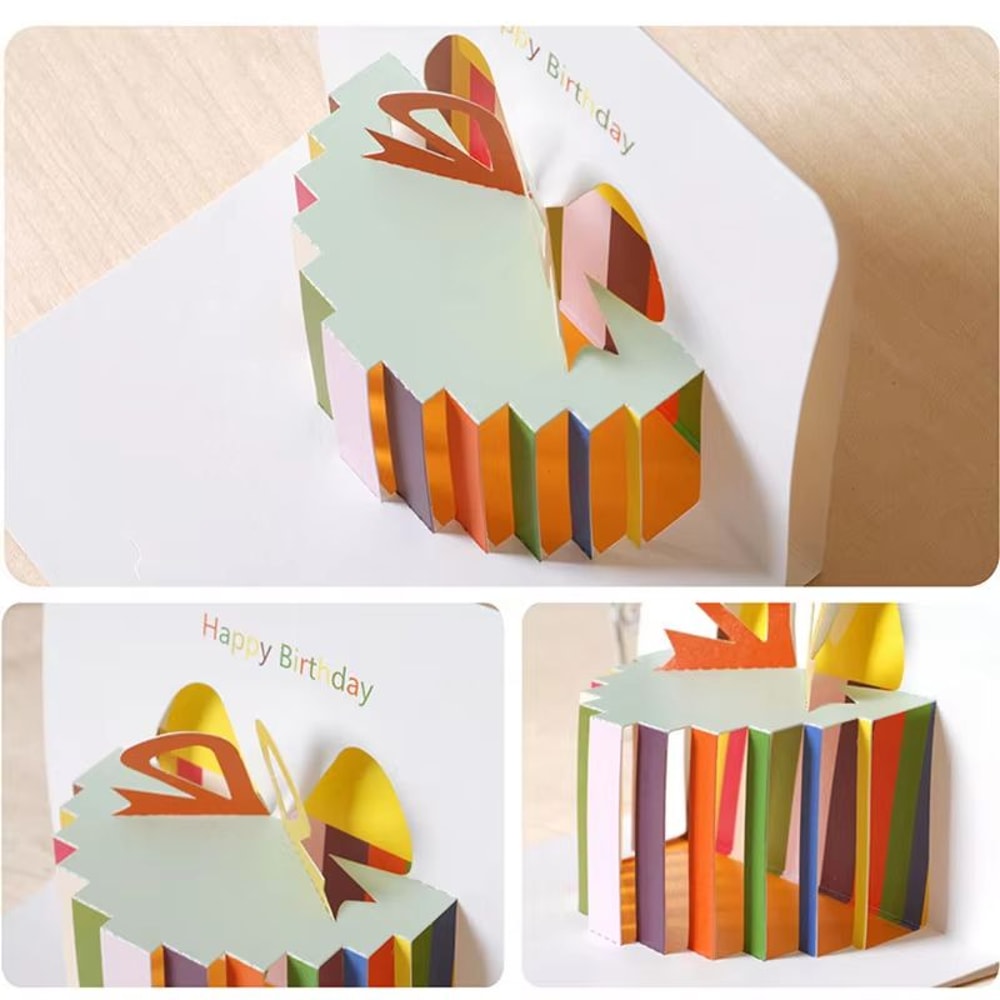 3D PopUp Birthday Celebration Greeting Cards With Envelopes 3