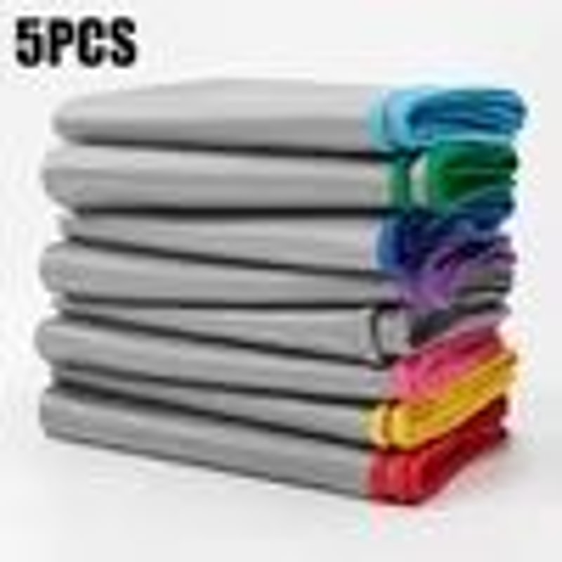 UltraAbsorbent Glass And Car Cleaning Cloths 5Pack For Home And Auto Care 6