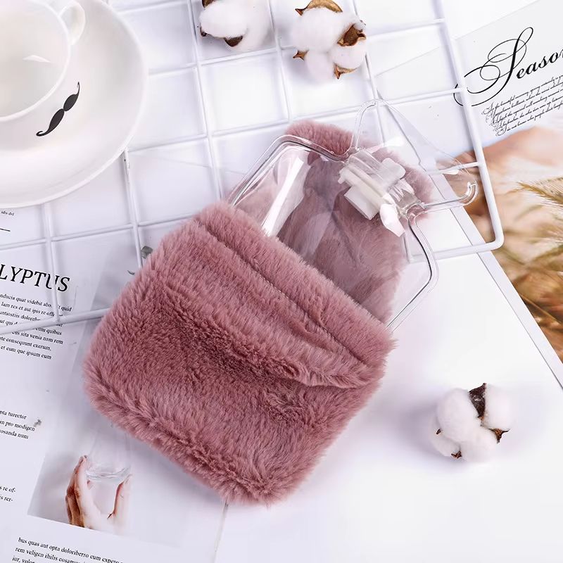 Cartoon Plush Hot Water Bottle With Soft Cover For Winter Warmth 4