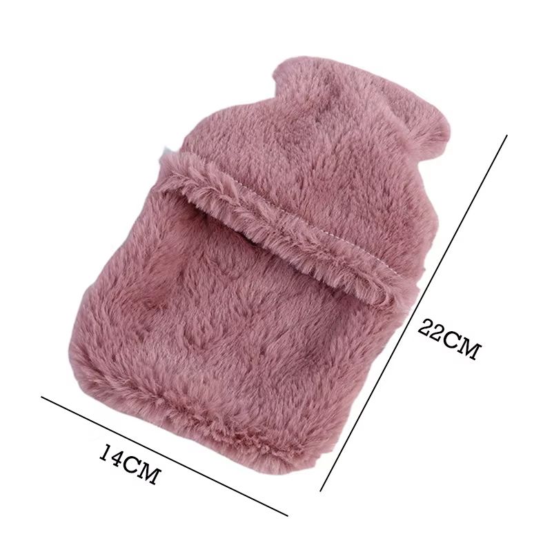 Cartoon Plush Hot Water Bottle With Soft Cover For Winter Warmth 5