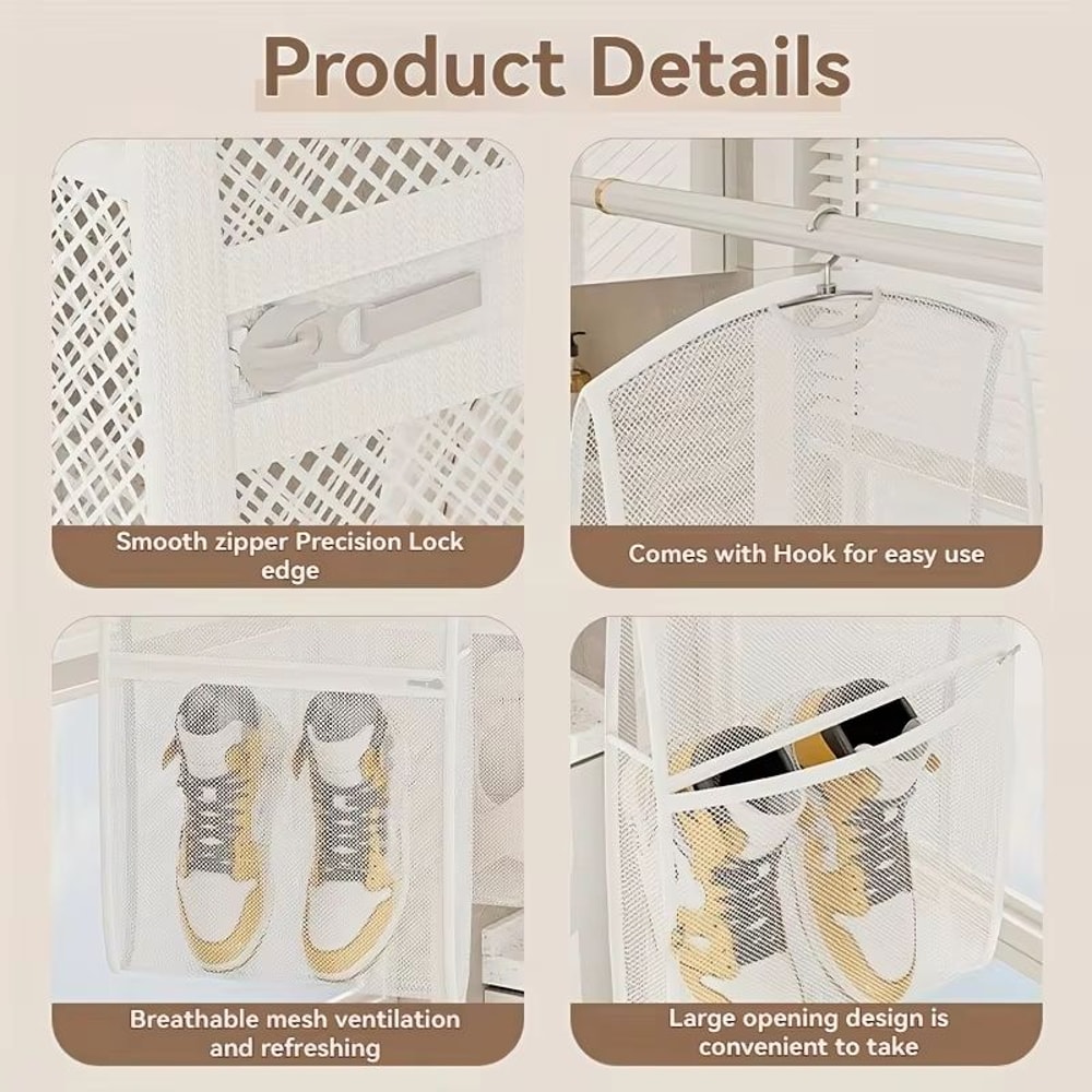 HeavyDuty Foldable Shoe Washing And Drying Mesh Laundry Bag 2