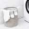 Foldable Cotton Linen Laundry Storage Basket With Waterproof Interior 3