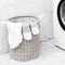 Foldable Cotton Linen Laundry Storage Basket With Waterproof Interior 3