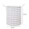 Foldable Cotton Linen Laundry Storage Basket With Waterproof Interior 5