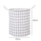 Foldable Cotton Linen Laundry Storage Basket With Waterproof Interior 5
