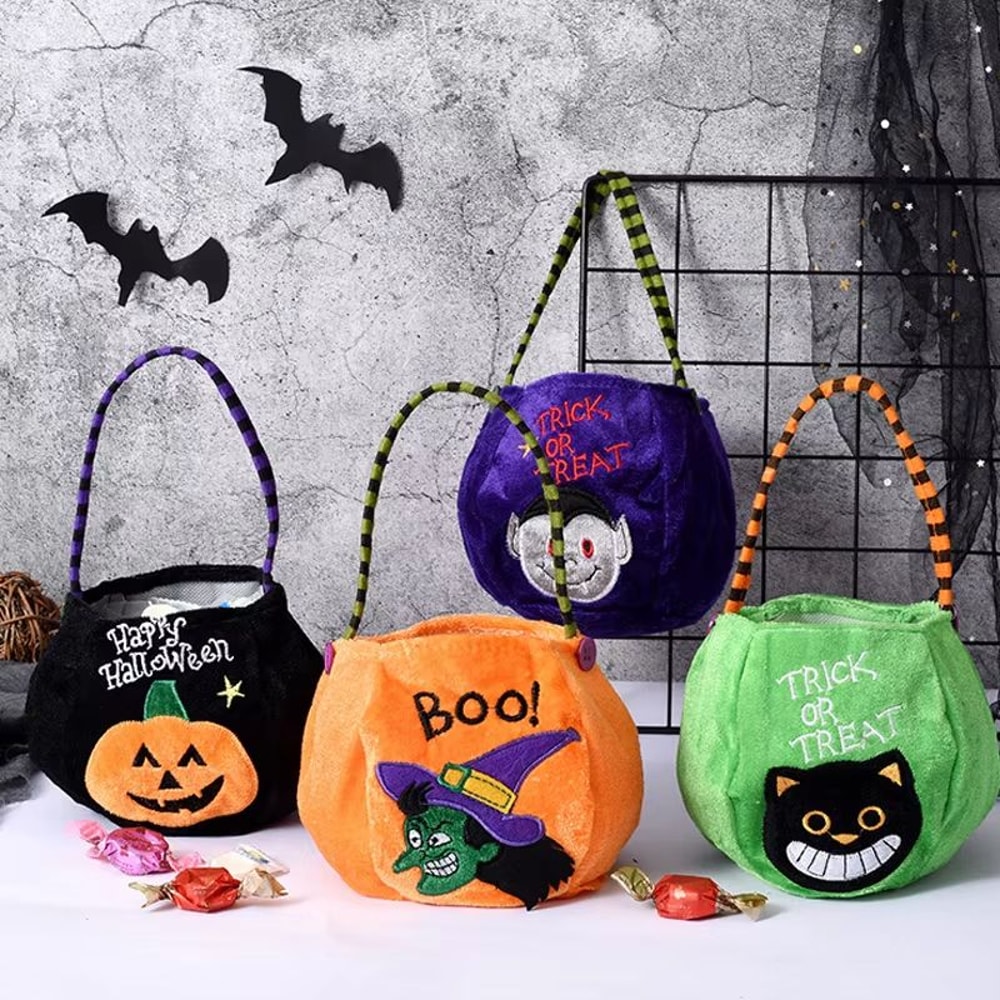 Cute 3D Halloween Pumpkin Candy Bag Portable TrickOrTreat Handbag 0