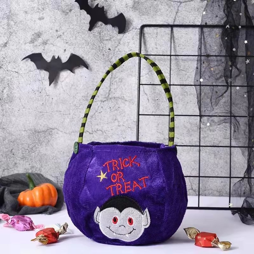 Cute 3D Halloween Pumpkin Candy Bag Portable TrickOrTreat Handbag 9