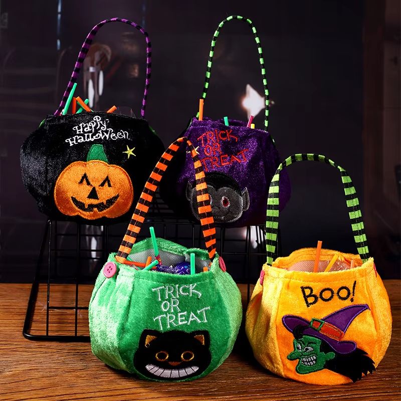 Cute 3D Halloween Pumpkin Candy Bag Portable TrickOrTreat Handbag 4