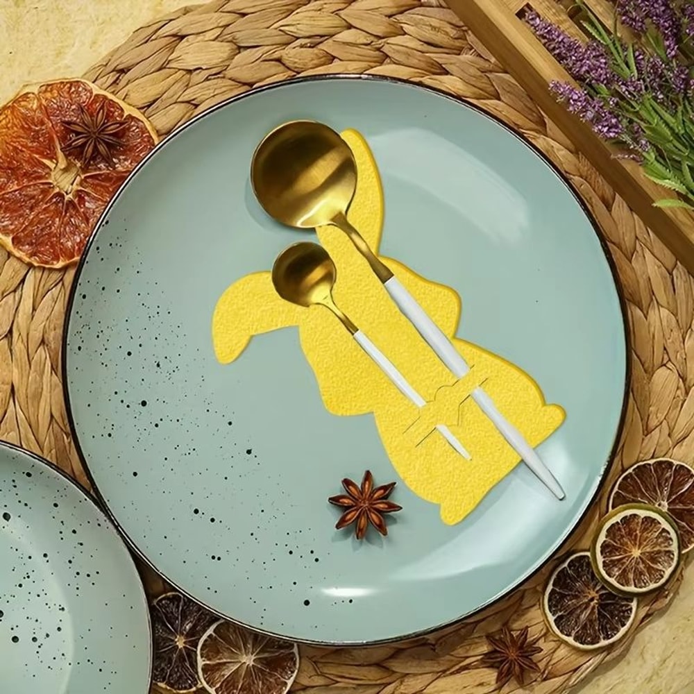 16Piece Easter Tableware Decoration Set Knife And Fork Bags For Festive Easter Table Decor 2